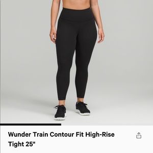 Lululemon Wunder Train 25” Tight, Size 4, Black